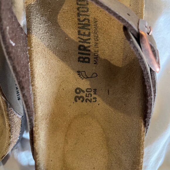 BIRKENSTOCK GIZEH TOBACCO BROWN SIZE 39 (8, 8.5) SANDLE, Brand New - Picture 7 of 8